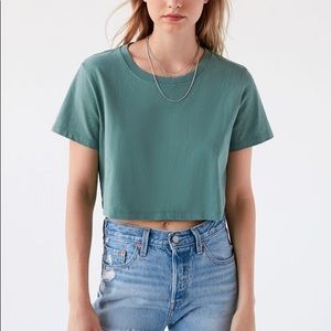 Urban Outfitters Cropped Green Tee